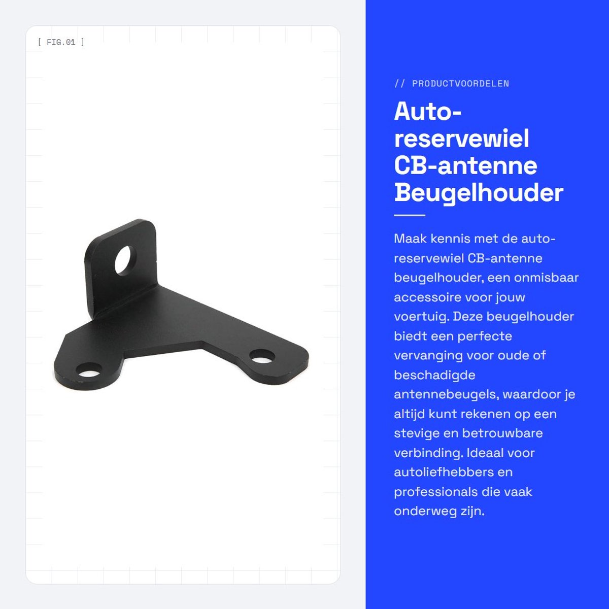 Dailygoods- Beugelhouder Sterk - Antenne Beugel - Praktisch Accessoire - Eenvoudige Installatie - Goede Vervanging - Geschikt voor Unlimited 2007-2016 - Antennebeugel