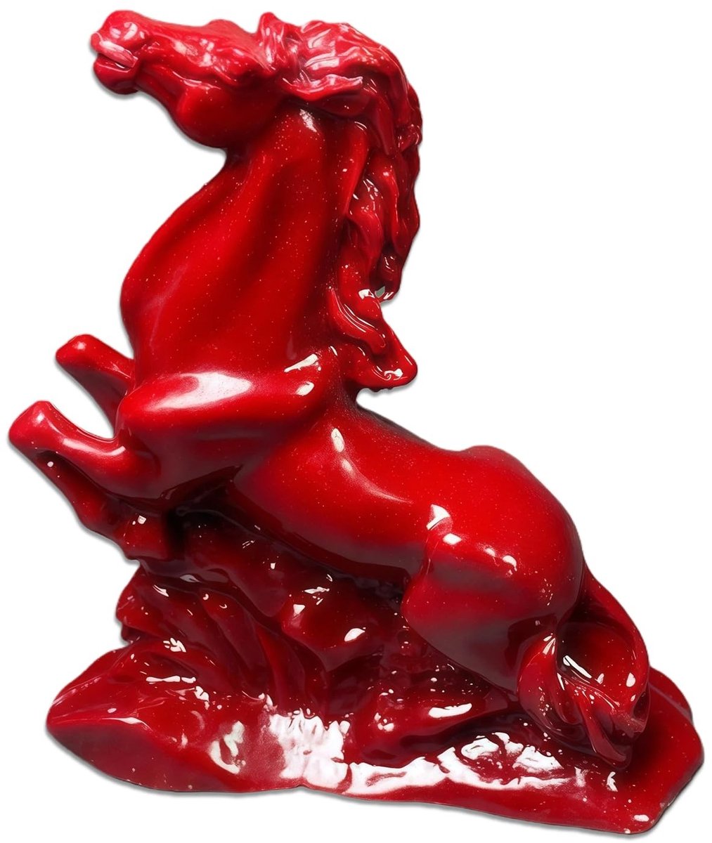 Dailygoods - Rode Feng Shui Paardfiguur voor Succes en Welvaart
