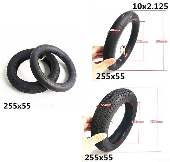 Dailygoods- Band 255x55 mm - Binnenband - Buitenband - Butylrubber - Rubber - Geschikt voor kinderwagens - Kinderwagenband van Dailygoods — afbeelding 4