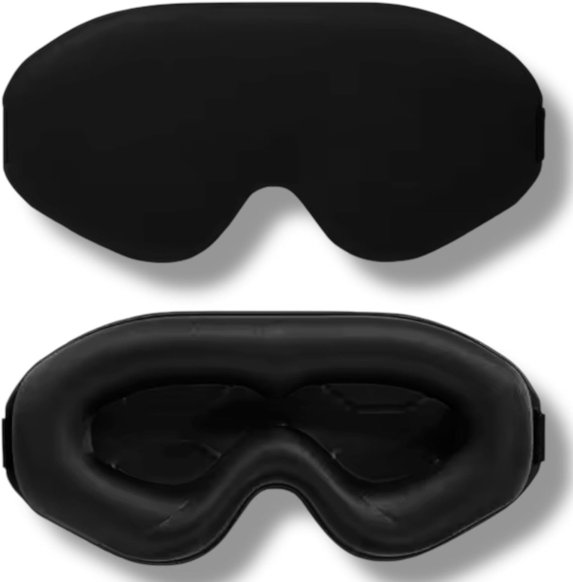 Thijox - 3D Slaapmasker Zwart voor Dames en Heren, Ondoorzichtige Slaapbril voor Zijslapers, Comfortabel Oogmasker van Katoen, Verstelbaar voor Reizen