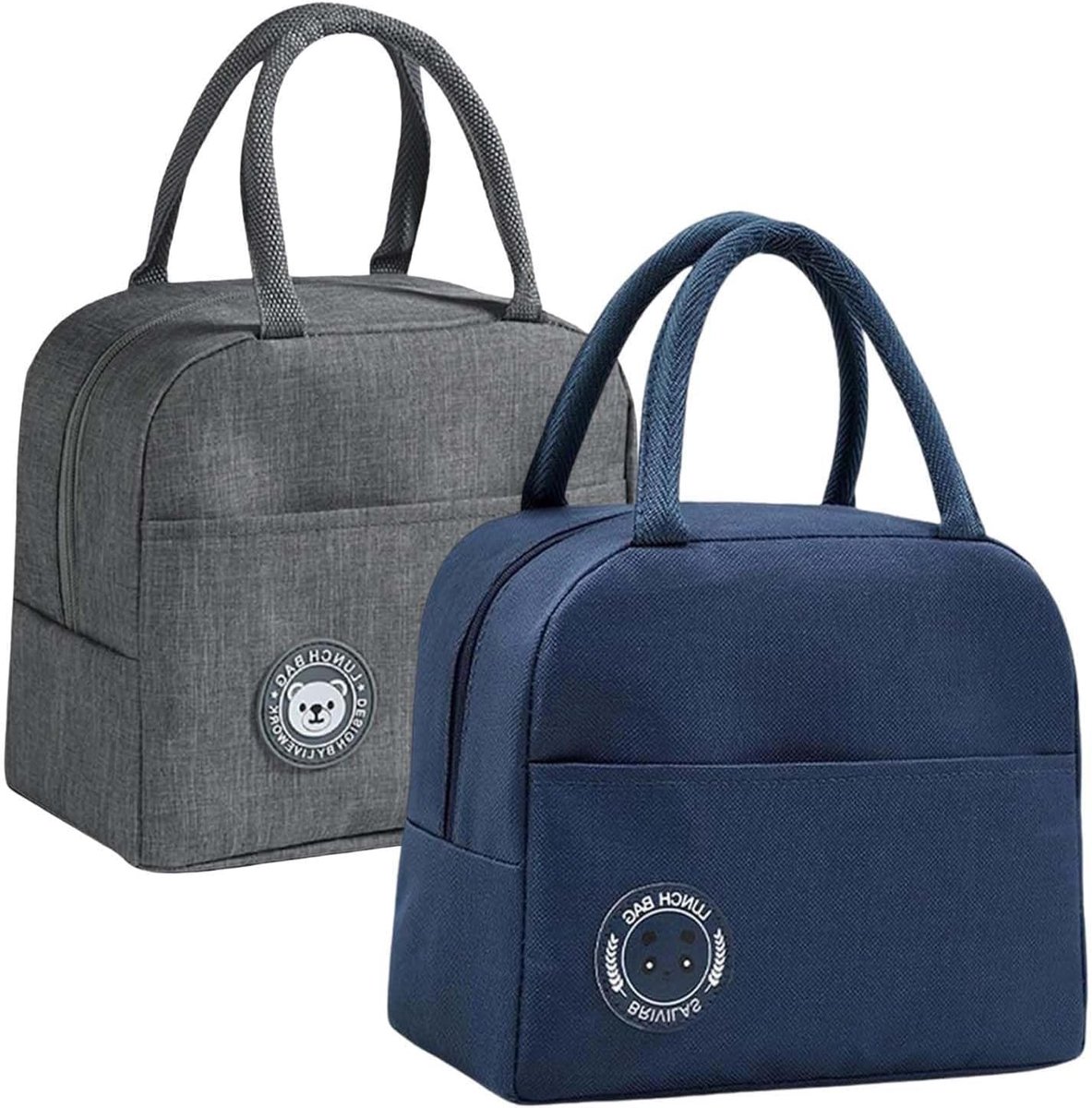Thijox - 2 Stuks Kleine Koeltas - Thermische Lunchtas voor Kantoor en Picknick - Compacte Koeltas, Ideaal voor Lunch, Camping en Daguitstapjes - Handi