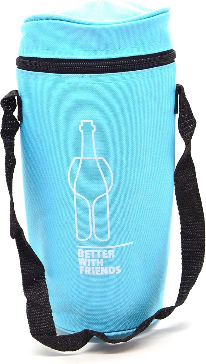Thijox - Flexibele Blauwe Koeltas 3L - Draagbare Flessenkoeler voor Strand, Camping, Picknick, Isolatie, Inclusief Schouderriem en Flessenhouder