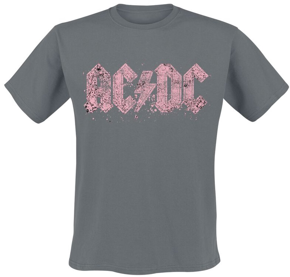AC/DC Crown Heren T-shirt - houtskool - S