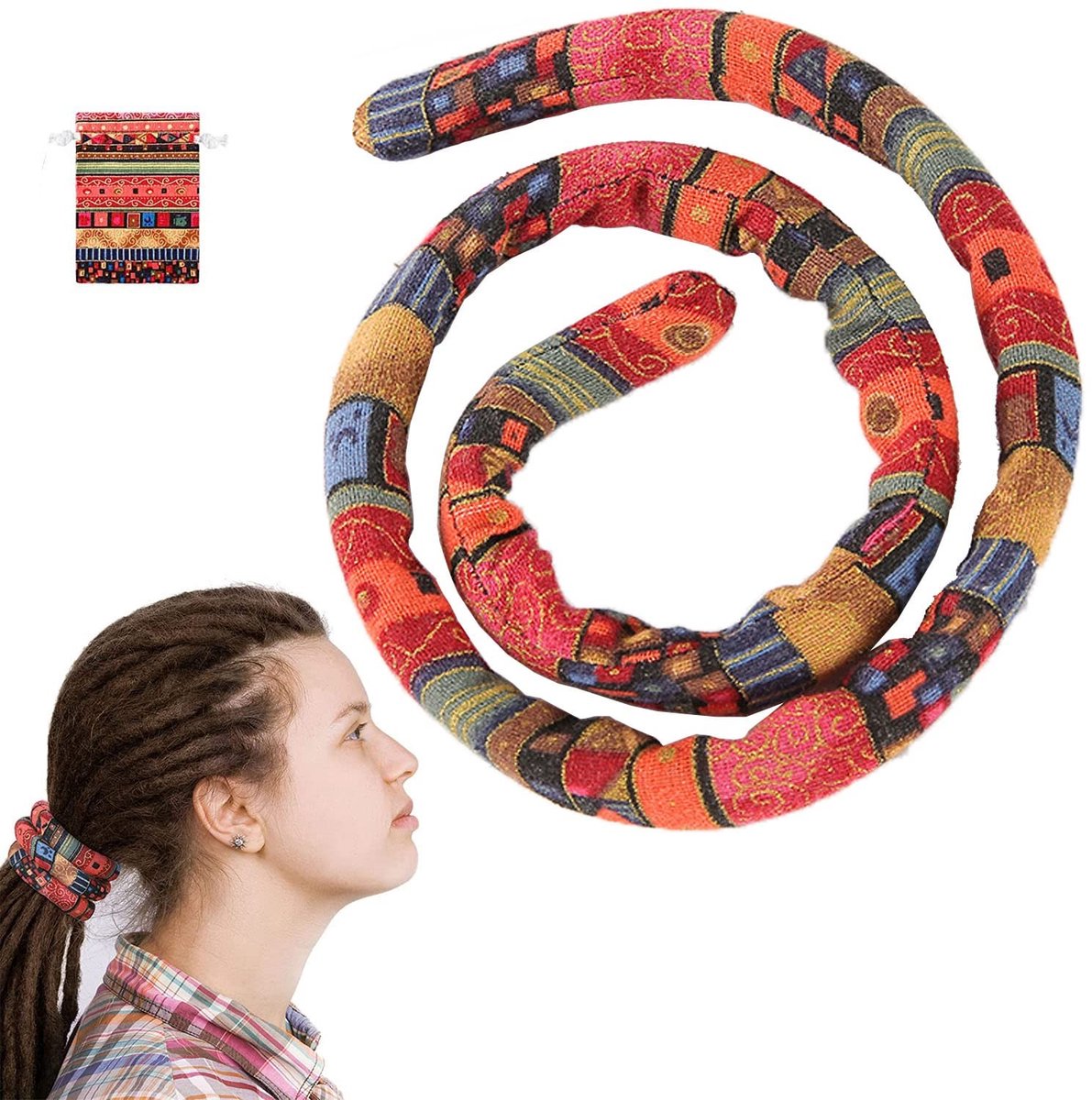 Dailygoods- Haarelastiek Dreadlock - Buigbare Haarbanden - Spiral