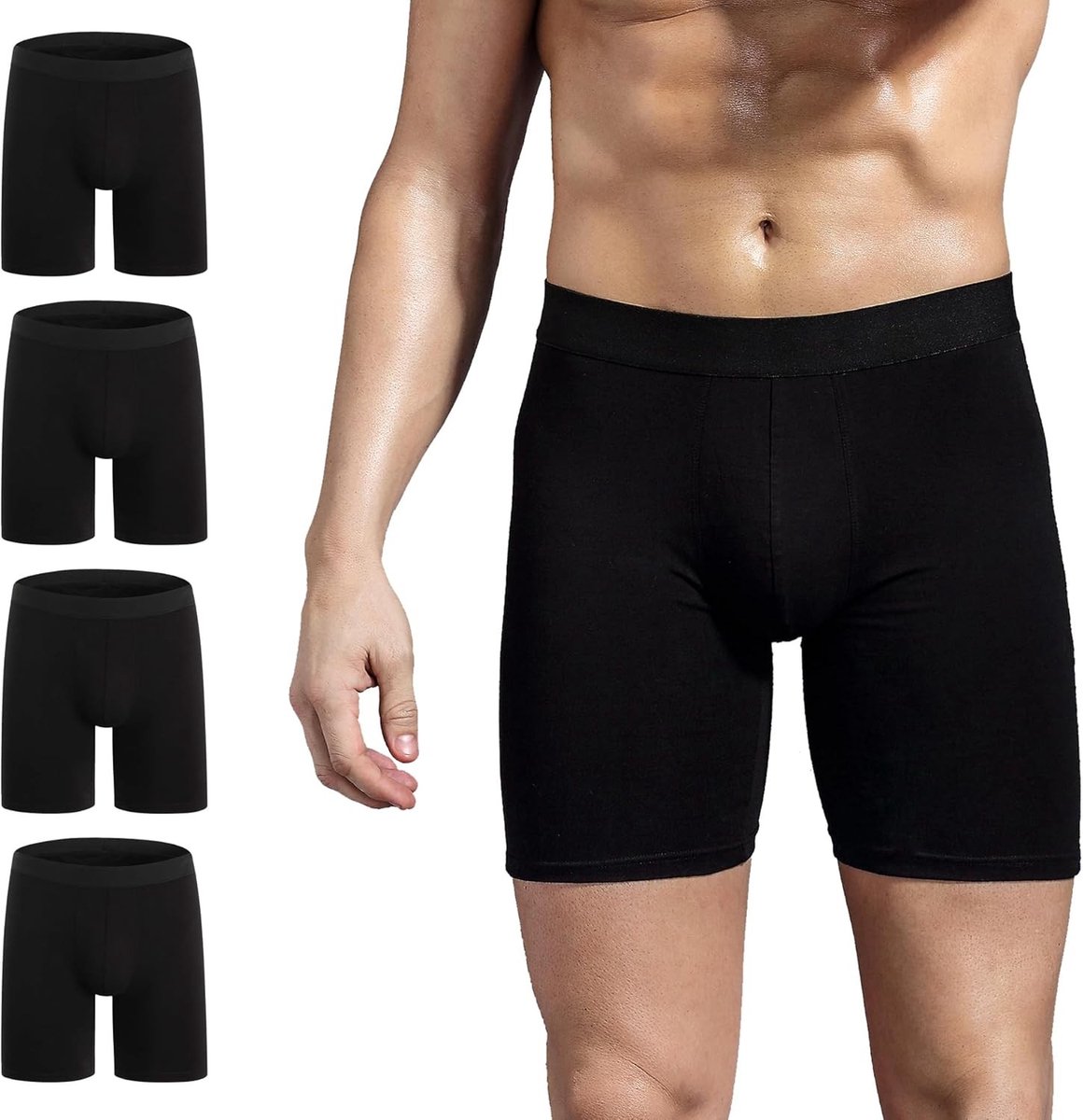 Comfortabele Katoenen Boxershorts voor Mannen, Set van 3/4, Ademend en Zacht Materiaal