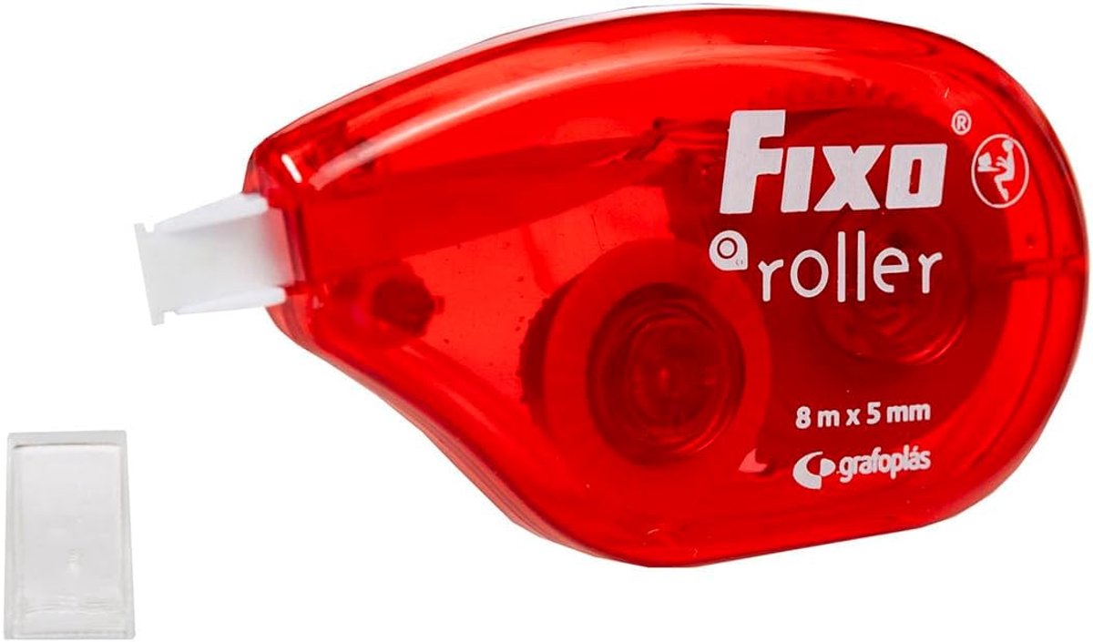 Thijox - Fixo Roller Correctietape - 5 mm x 8 m - Direct Drogen - Ergonomisch Ontwerp - Perfect voor Schoolmateriaal en Kantoor