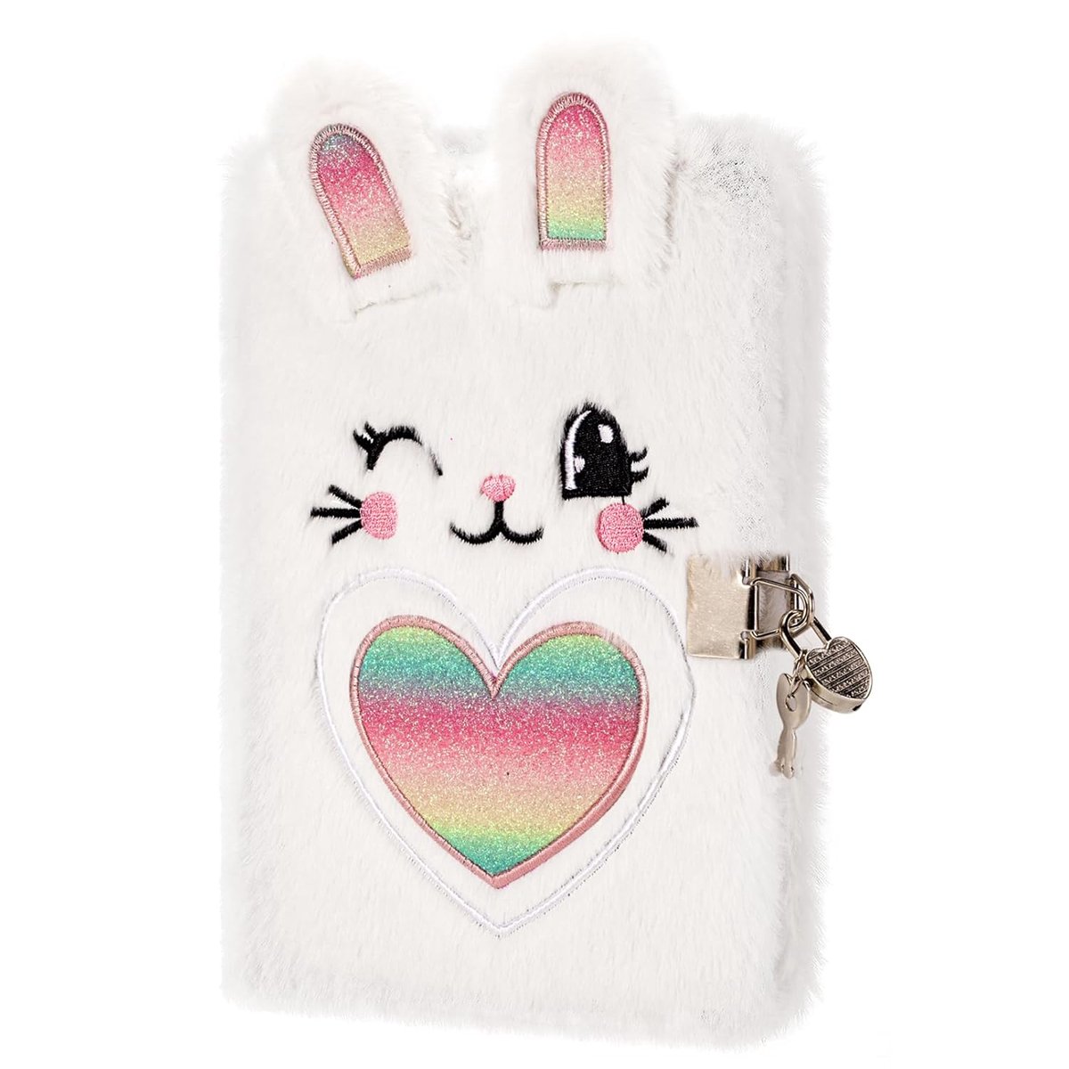 SnelShoppen - Secret Diary for Girls met Lock, Pluche Notitieboek met Hangslot, Privé Notitieboek voor Kinderen, School, Reizen, Meisjes Dagboek (Rain