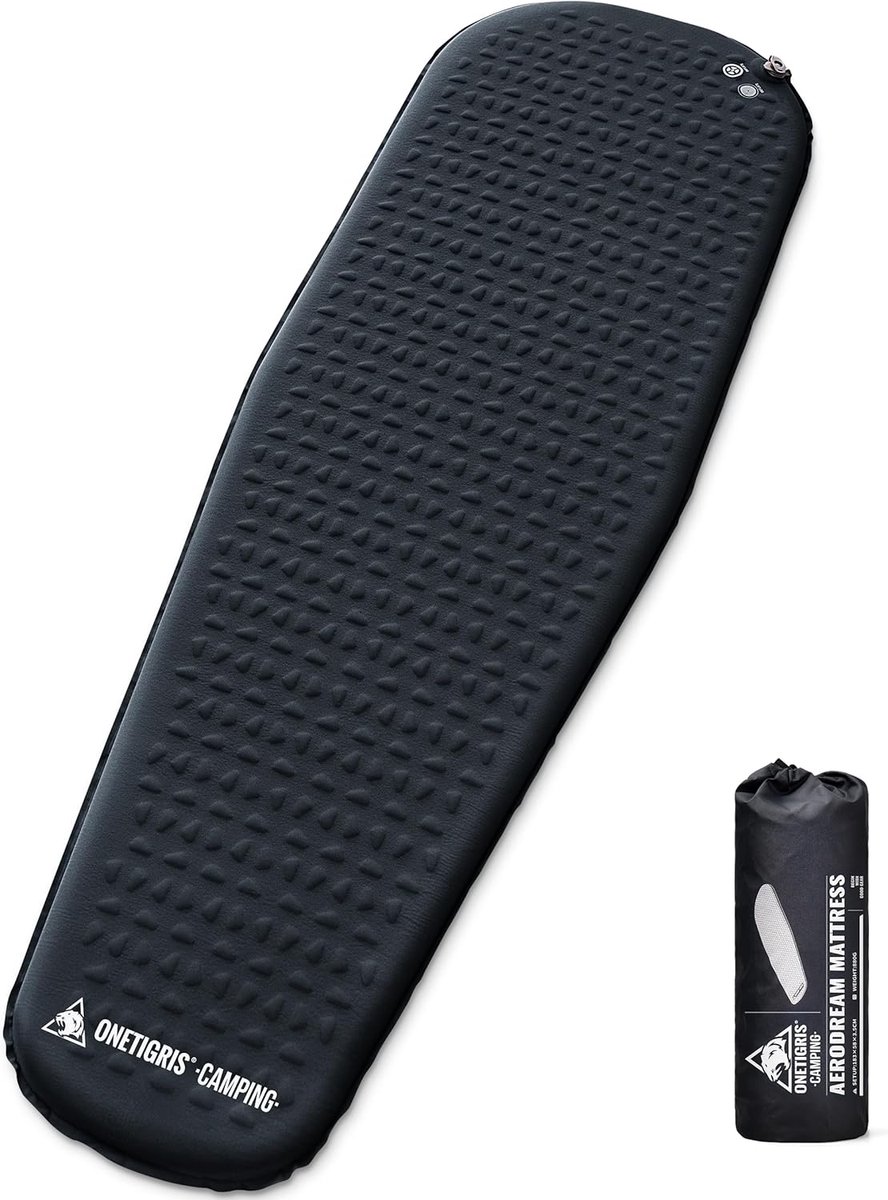 Thijox - OneTigris AERODREAM Isolatiemat - Zelfopblazend, Ultralicht, 3,5 cm Dikte, Opvouwbare Campingmatras - Ideaal voor Tent, Rugzaktochten en Auto