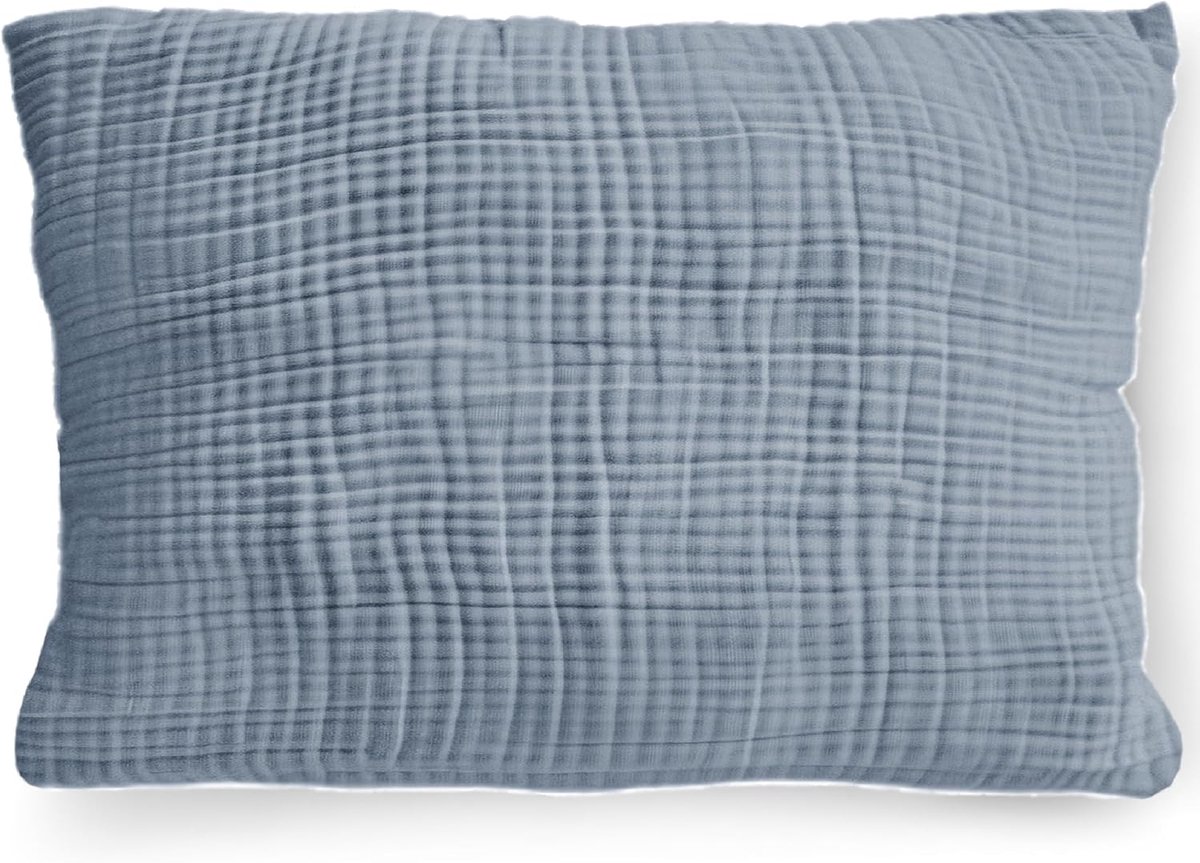 Thijox - Biologische Mousseline Kussensloop 40 x 80 cm voor Kinderen en Volwassenen, Zacht en Huidvriendelijk, GOTS-gecertificeerd, Made in EU, Kussen