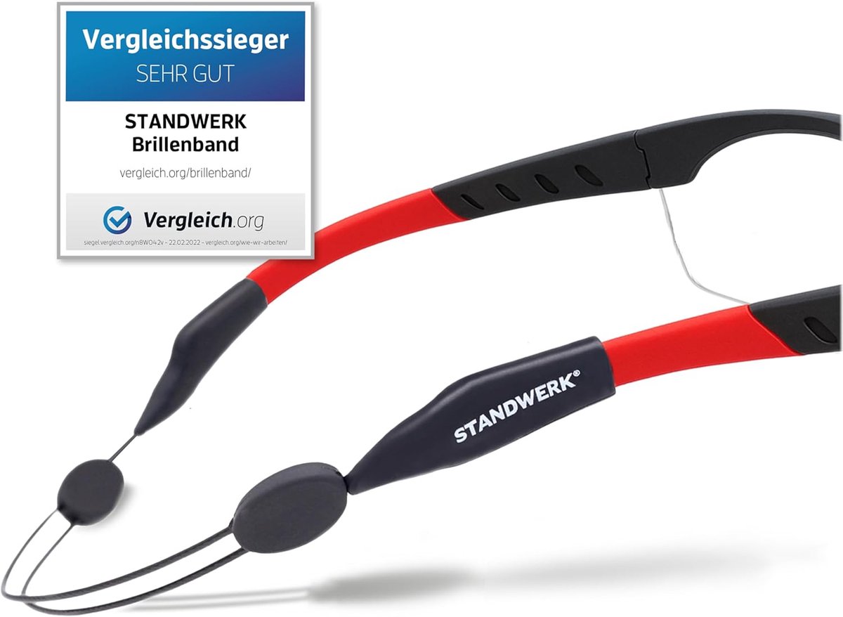 Thijox - STANDWERK Brillenkoord Work+ [Antislipeffect] voor Veiligheidsbrillen, Verstelbare Brilband, Ideaal PSA-accessoire voor Werk, Tuin, en Vrije