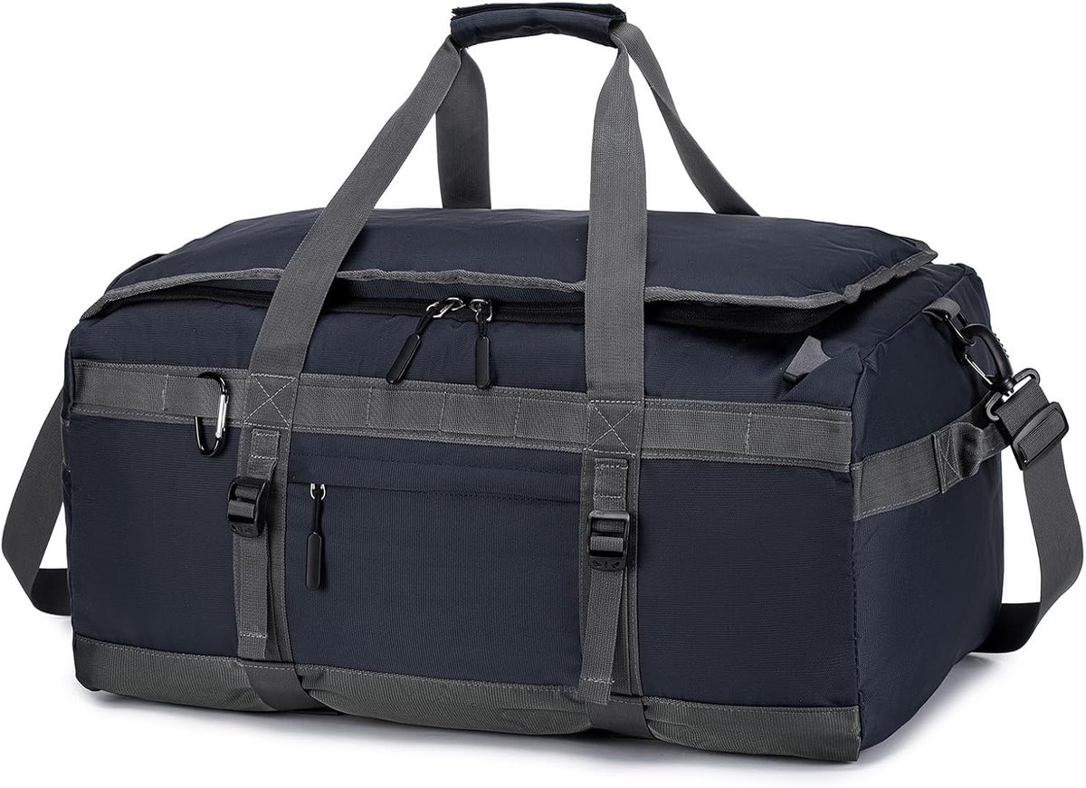 SnelShoppen - 55x35x25cm Waterdichte Reisrugzak KLM Handbagage 3-in-1 Weekender Backpack 50L Met Nat Zak Voor Vliegtuig, Camping, Weekendtrips
