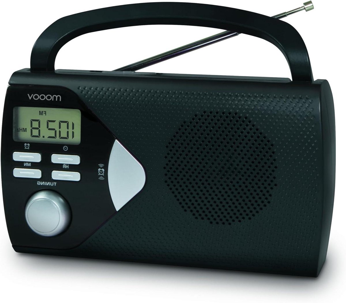 Draagbare Radio - AM FM Ontvanger - Muziek Luisteren - Digitale Weergave - Compact Formaat - Zwart