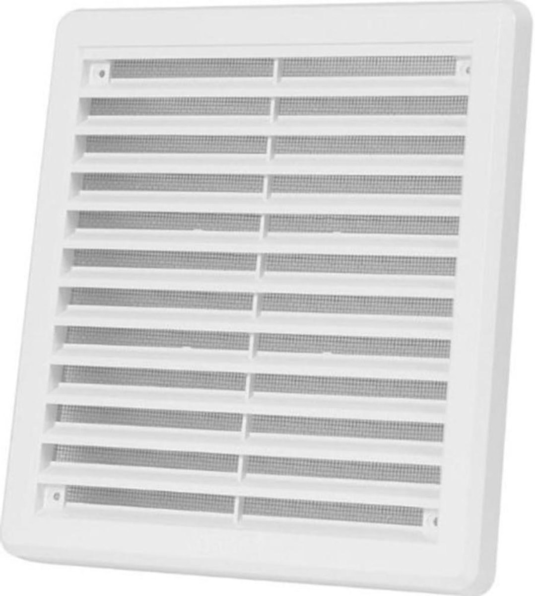 Ventilatie Grille - Wandafdekking - Luchtstroom Beheren - Inclusief Vliegengaas - 200 x 200 mm - Wit