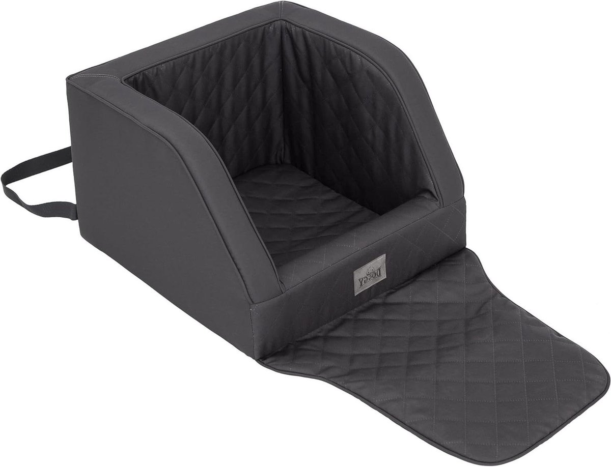 Huisdier autostoel - Reisbox hond - Veilig reizen - Universele pasvorm - 46x46x31 cm - Grafietgrijs