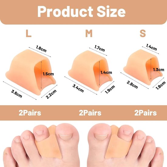 12-delige set voor de correctie van hamerteen, teenscheider, teencorrector, gel teenspalk, ter verlichting van hallux valgus, hamerteen, gebogen teen, klauwteen. van SKIEHAN — afbeelding 3