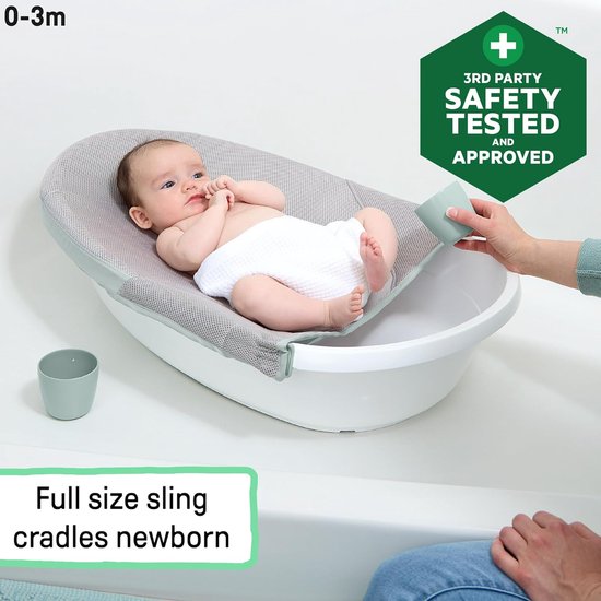4-in-1 Babybad met Verstelbare Inzet voor Newborn tot Peuter (0-24 Maanden) — afbeelding 3