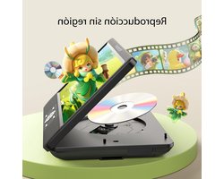 Draagbare DVD Speler - Dubbel Scherm - Reizen met Kinderen - Inclusief Hoofdsteun Houders - 10 Inch Schermen - Zwart