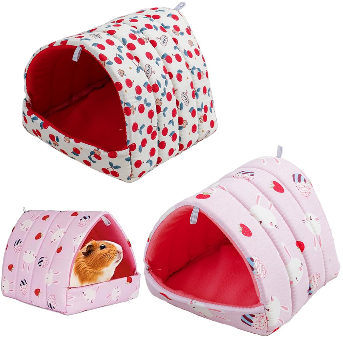 Inovra- Cavia Bed – 2 Stuks – Comfortabel – Veilig – Draagbaar – Geschikt voor Kleine Huisdieren – Ideaal voor Binnen/Buiten – Huisdierenbed