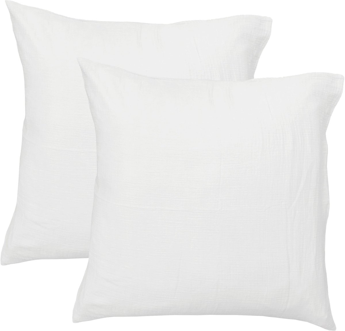 Matt & Rose Set Kussenslopen - Wit - (2x) 65 x 65 cm - Mousseline Katoen
