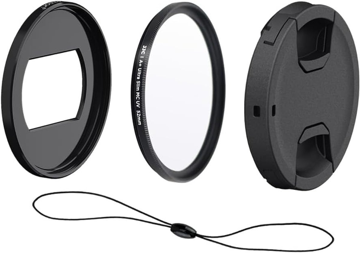 4-delige Lens Set voor Canon G5X Mark II en Sony ZV-1 II, ZV-1, RX100VI, RX100VII - Inclusief Filteradapter, UV-filter en Lenskap voor Verbeterde Fotografie en Bescherming