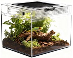 Mini Terrarium voor Kleine Reptielen en Amfibieën, Ideaal voor Sprinkhanen, Hagedissen en Kikkers, Startset voor Huisdieren