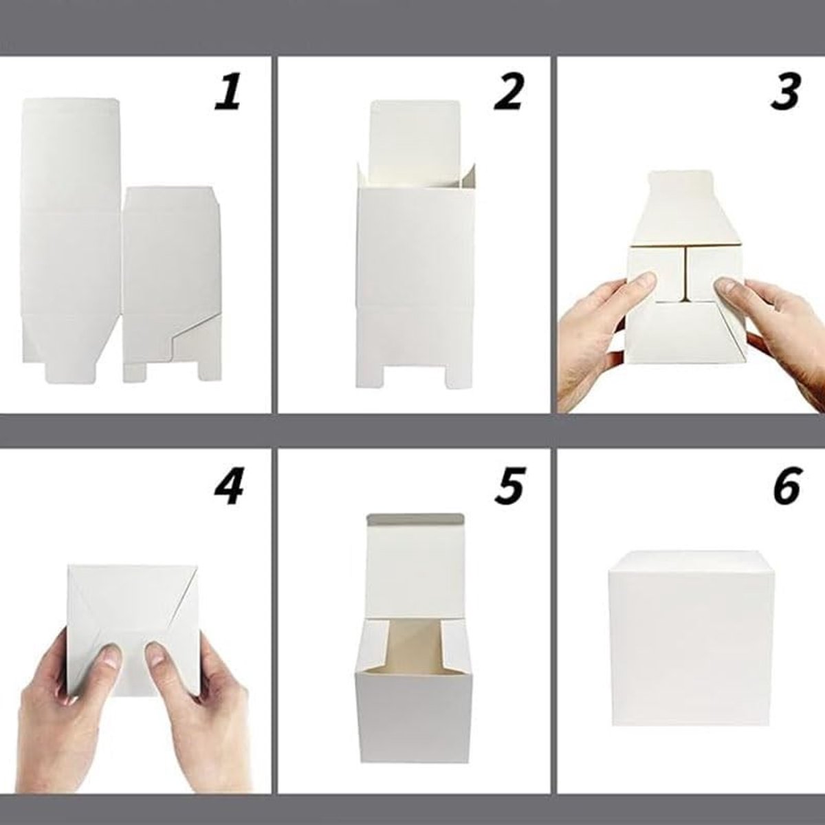 Set van 15 Kraft Papieren Cadeau Dozen met Deksel, Vierkant voor Verjaardagen, Feestjes en Trouwen (8 x 8 x 8 cm, Wit)