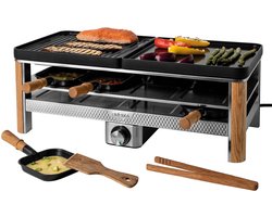 BOSKA Gourmet Pro – Gourmetstel voor 8 Personen – Met 2 Omkeerbare Grillplaten - Rustlaag