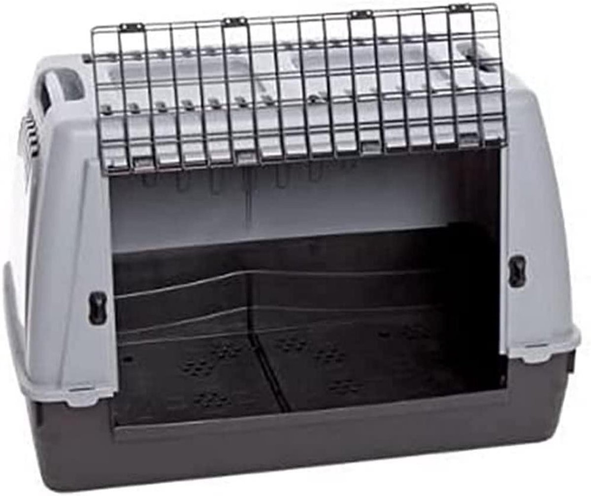 Transportbox Huisdier - Reisbox Honden - Veilig Vervoer - Afgeschuinde Zijkanten - 77 cm - Grijs