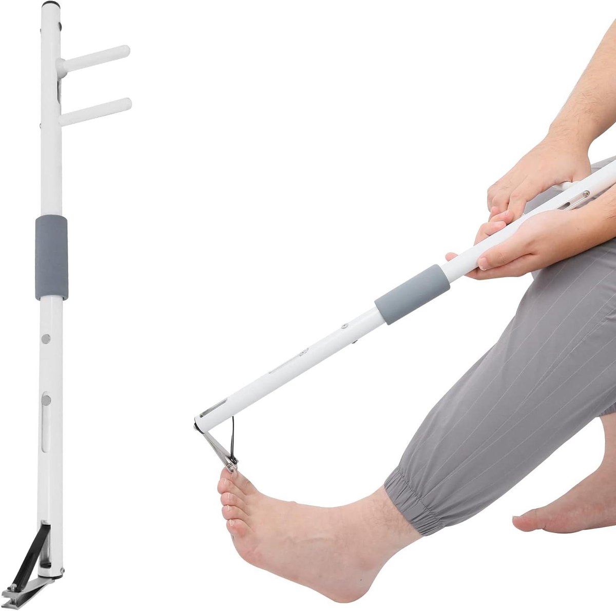 Teennagelknipper Lange Steel - Pedicure Schaar - Zelfstandig Knippen - Ergonomisch Ontwerp - 40 cm Lengte - Zilver