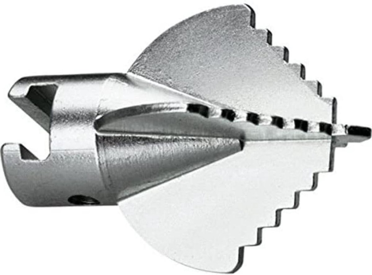 Buisreinigingsgereedschap - Kruisbladboor - Pijpen Reinigen - Getande Boor - 35 mm Diameter - Zilver