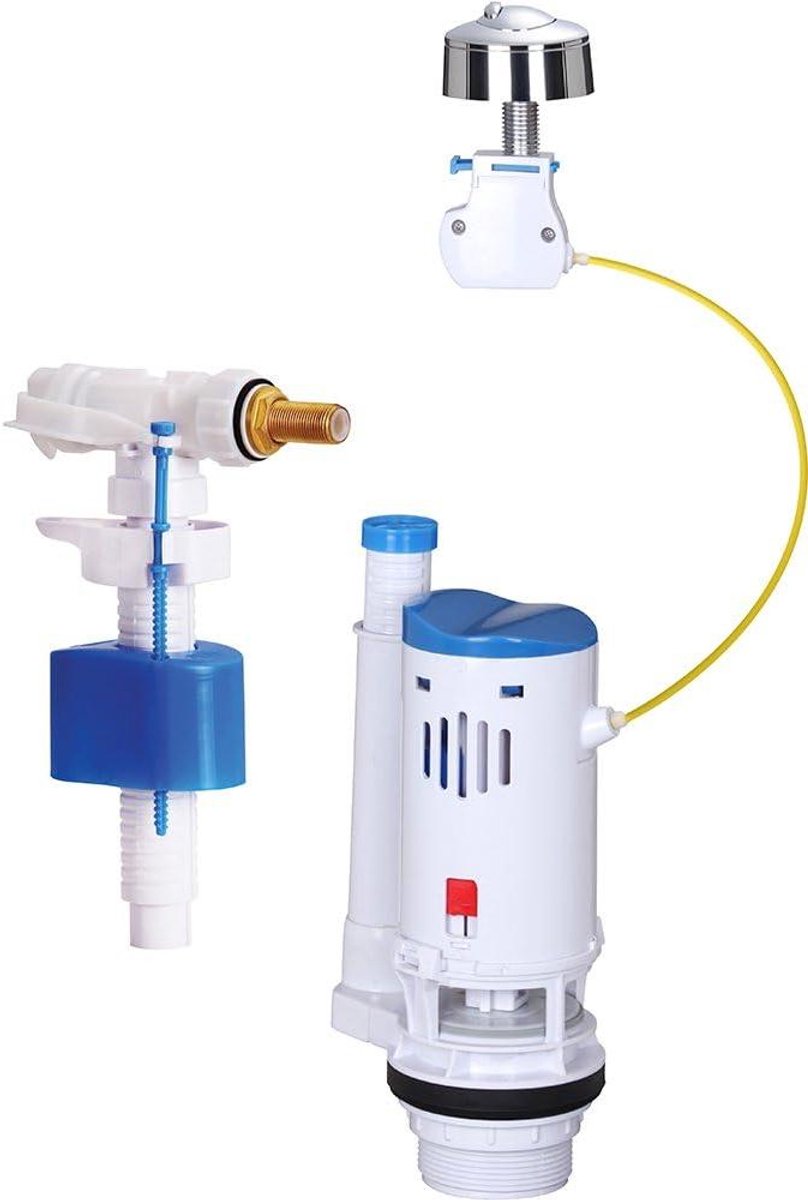 Universeel Spoelmechanisme voor Toilet met Drukknop en Vlotter - 3/6 Liter Dubbele Spoeling