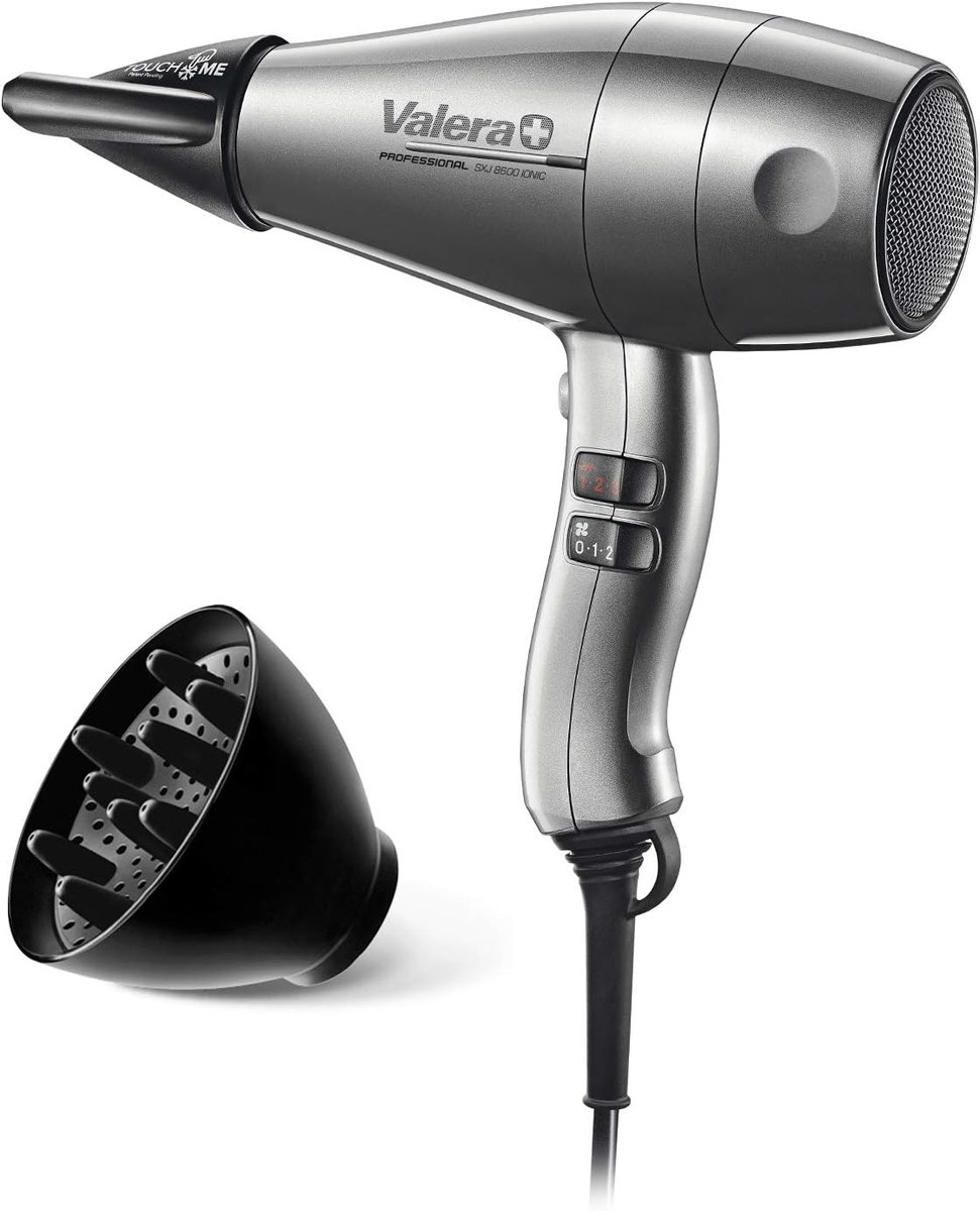 Thijox - Professionele haardroger met Ionen generator, 2400 Watt, Stil en Snel Drogen, Grijs, Voor Thuis en Salon Gebruik, Ergonomisch Design, Krachti