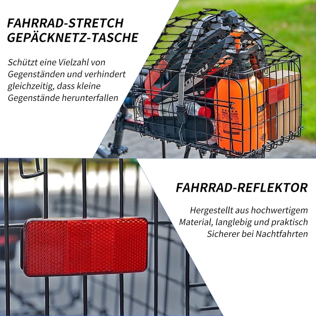 Dailygoods- Fietsmand opvouwbaar - Achtermand - Metalen - Bagagenet - Reflector - Waterdicht - Ruimtebesparend ontwerp - Fietsmand Achter