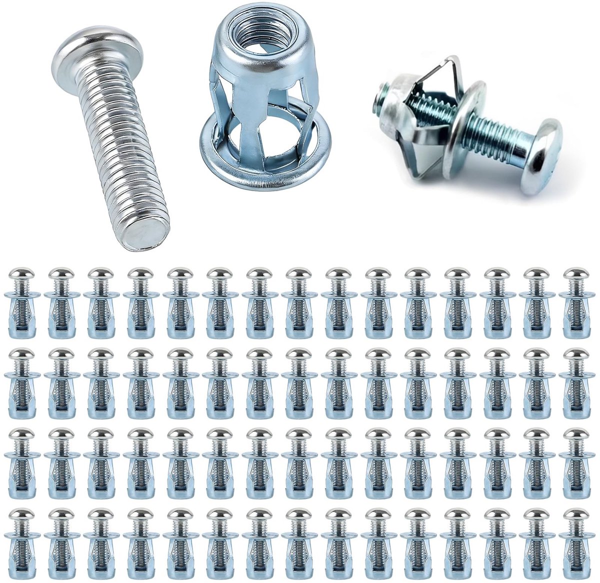 Dailygoods- Holle Wandpluggen Professionele Set - 50 Stuks - M8 - Metalen Ankers - Duurzaam - Corrosiebestendig - Voor Bevestigingen - Pluggen