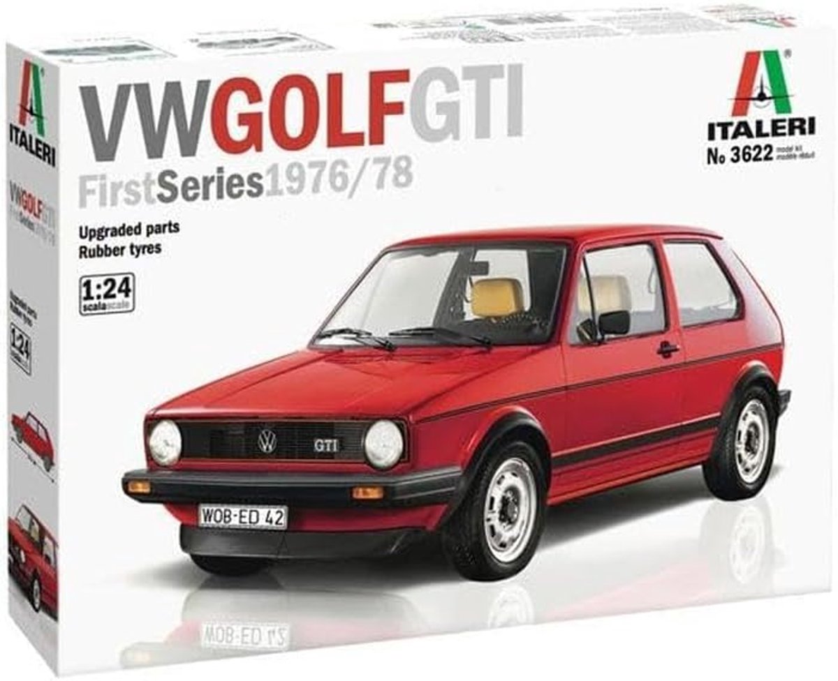 Thijox - Gedetailleerd 1:24 VW Golf GTI Rabbit Modelbouw Bouwpakket - Plastic Staande Modelbouwset voor Knutselen en Hobby, Perfect voor Volwassenen