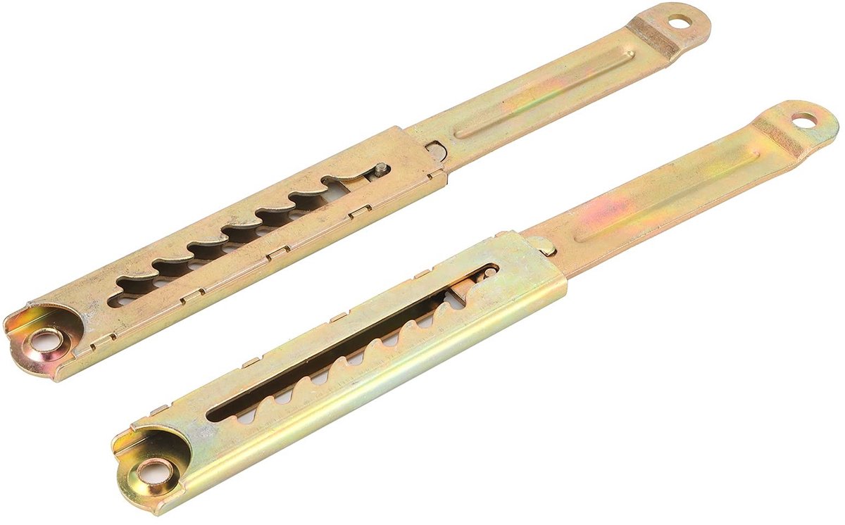 Dailygoods- Telescoopscharnier Verstelbaar - Hefmechanisme - Meubilair Hardware - 2 Stuks - IJzer - Eenvoudig te installeren - Hefscharnier