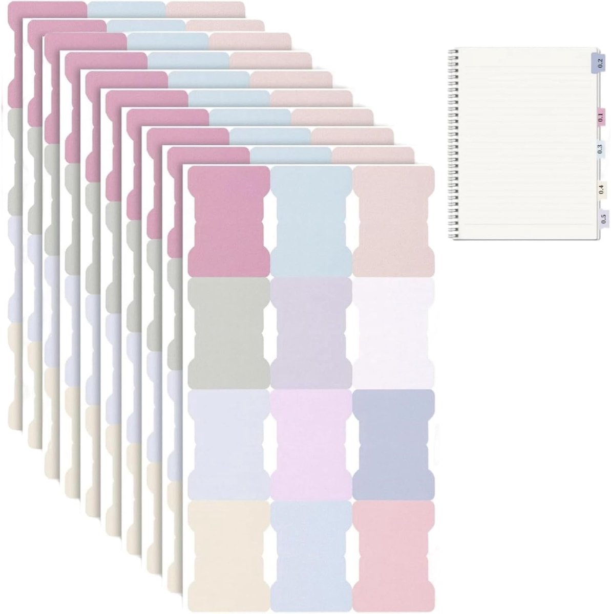 120 Stuks Maandelijkse Index Tabs, Zelfklevende Boektabs, Schrijfbare Sticky Notes voor Notitieboek en Agenda