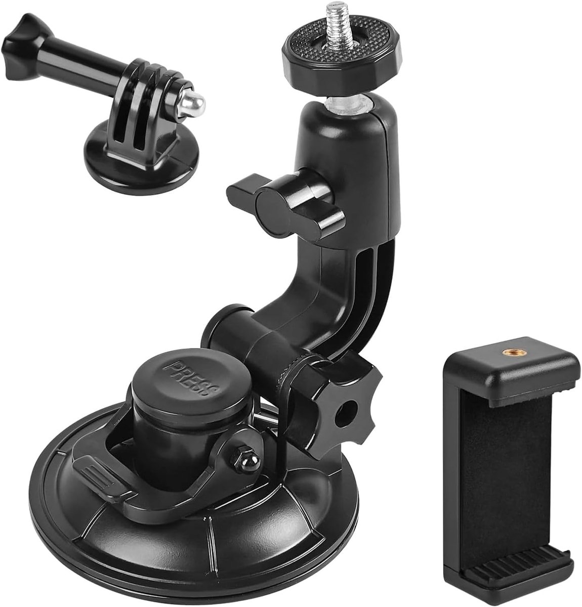 Stevige 9CM Zuignap Bevestiging voor Auto Ramen en Dashboard - Geschikt voor Actiecamera's, Smartphones en Vloggen