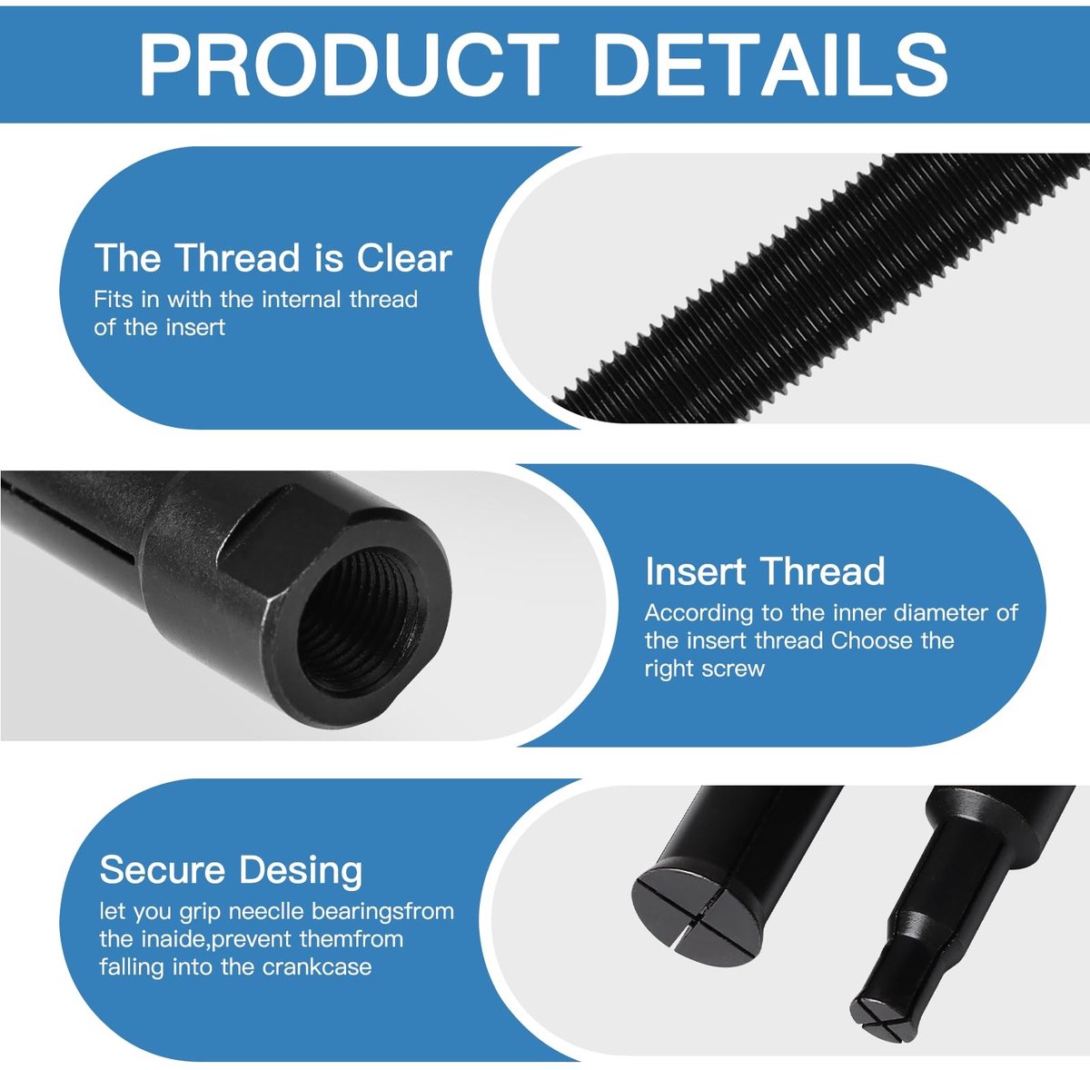 Dailygoods- Binnenlagertrekker hoge hardheid - Trekker voor motorfietsen/fietsen - 5 maten (9-23 mm) - Chroom-vanadium-staal - Perfecte pasvorm - Soepel in gebruik - Lagertrekker