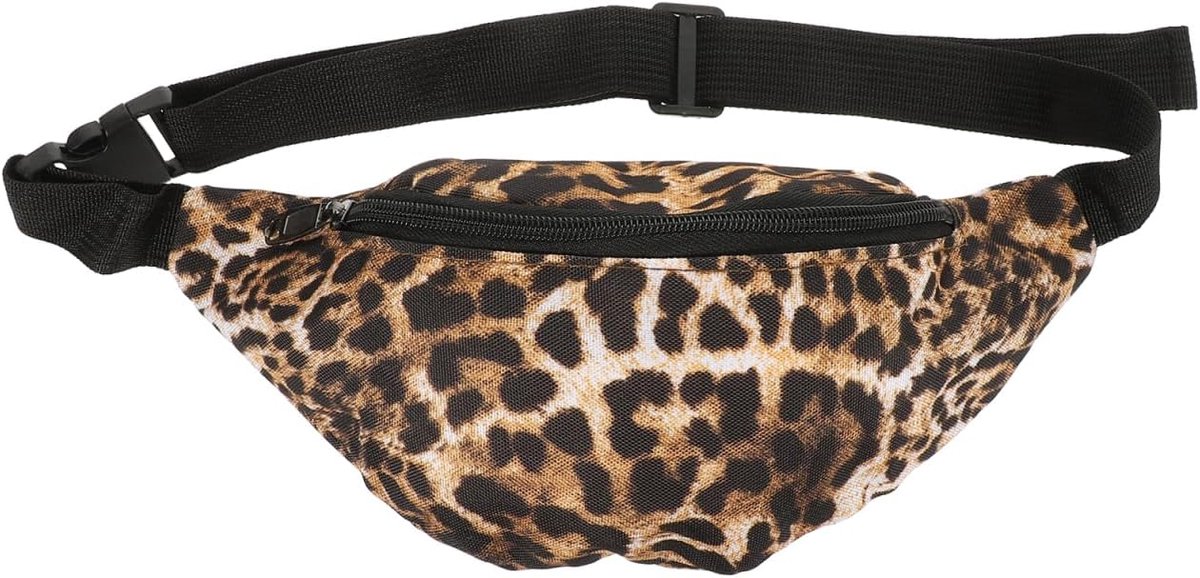 Thijox - Dames Heuptas Leopard, Modieuze Dierenprint, Ideaal voor Vrije Tijd, Reizen en Sport, PU Heuptas, 29x13x7 cm, Praktische Heuptas voor Dames