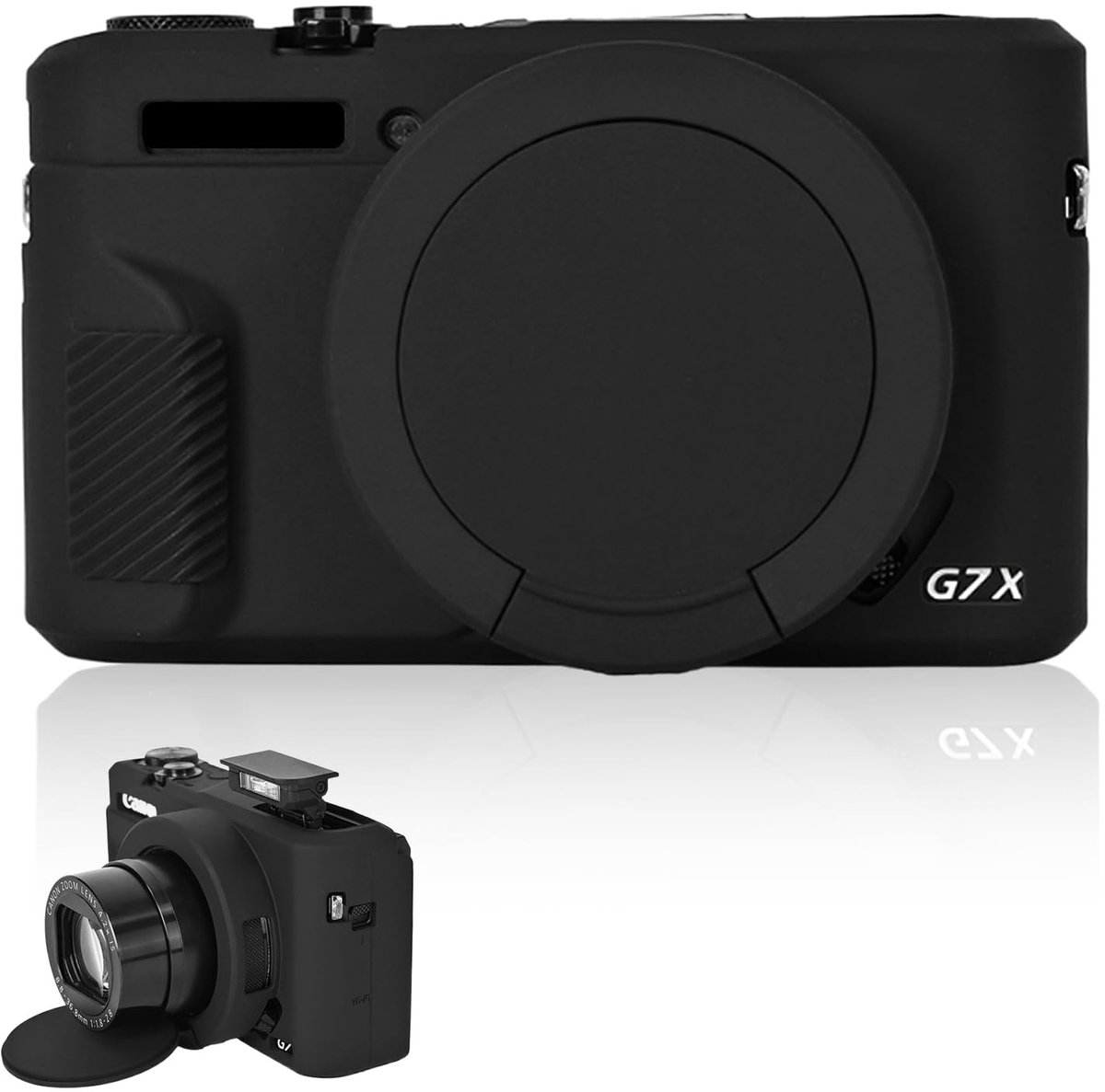 Dailygoods- Cameratas Stootvast - Siliconen Beschermhoes - Antislip Cover - Voor Canon G7X Mark III - Schokabsorberend - Verbeterde Grip - Camerahoes