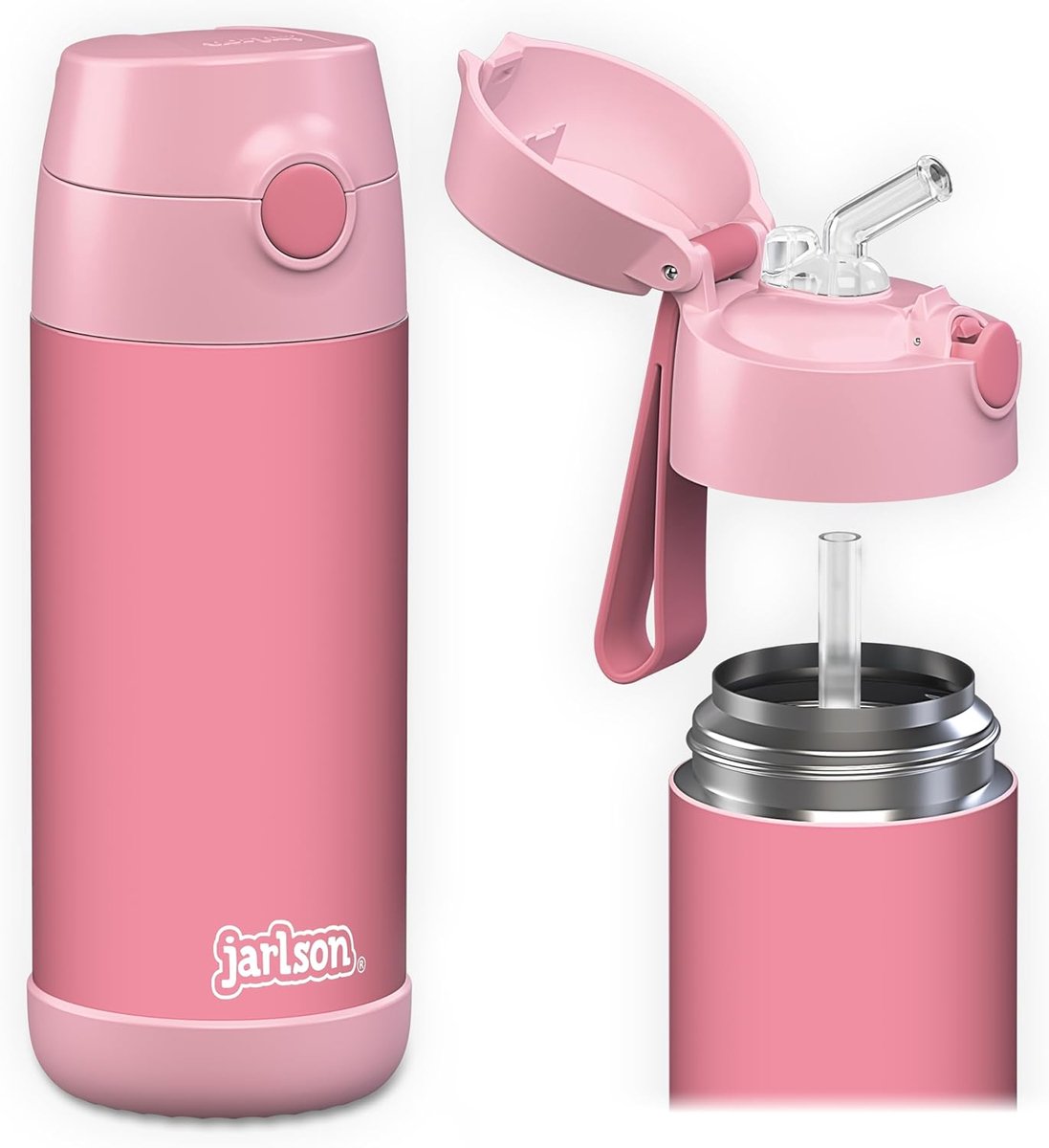Thijox - Roestvrijstalen Charli Drinkfles voor Kinderen 350 ml met Rietje, Lekvrij en Thermische Waterfles voor School, Kleuterschool en Buitenactivit