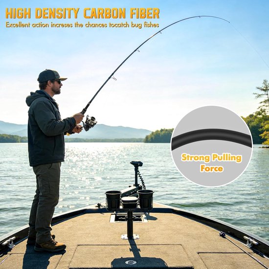 SnelShoppen - Complete Visset 1.8m Telescopische Hengel met Spin Reel, Carbon Fiber, 16 Soft Lures, 100m Vissnoer, Accessoires en Draagtas voor Zoet van Snelshoppen — afbeelding 3