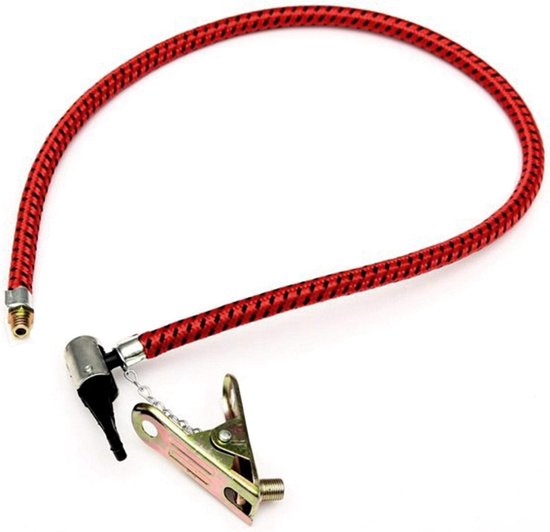 Thijox - MOVKZACV Reserveslang voor Voetpomp, Handluchtpomp, Pompslang, Fietspomp, Vervangingsslang, Luchtpomp, Fietsaccessoires, Rood, 60 cm