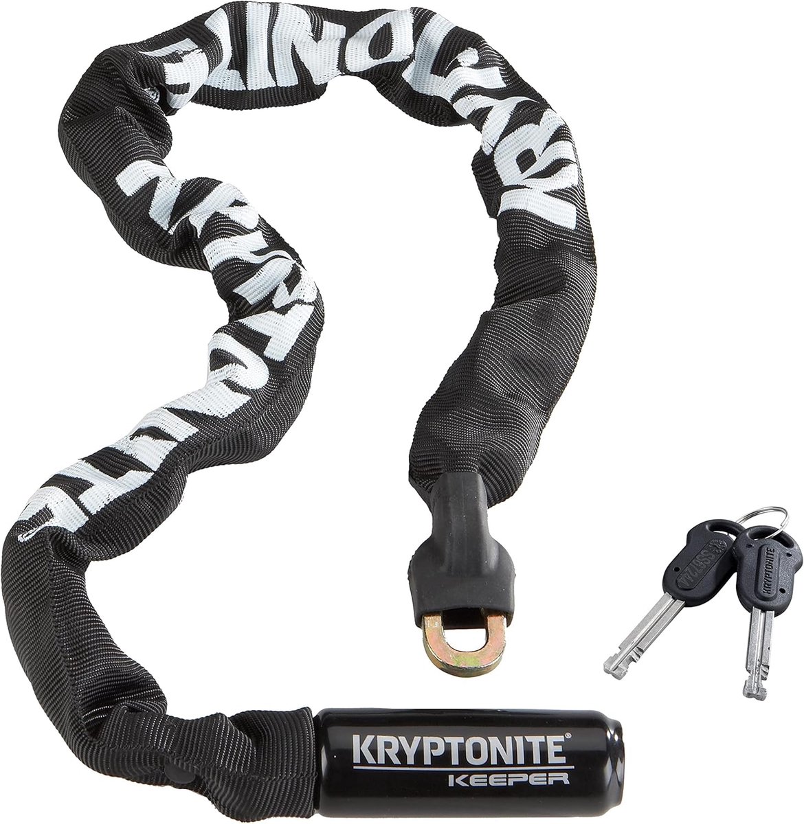 Thijox - Kryptonite Keeper 785 Fietskettingslot met Sleutels - Geïntegreerd Kettingslot voor Fietsen, Motorfietsen, Scooters - Zwart - Veilig en Duurz