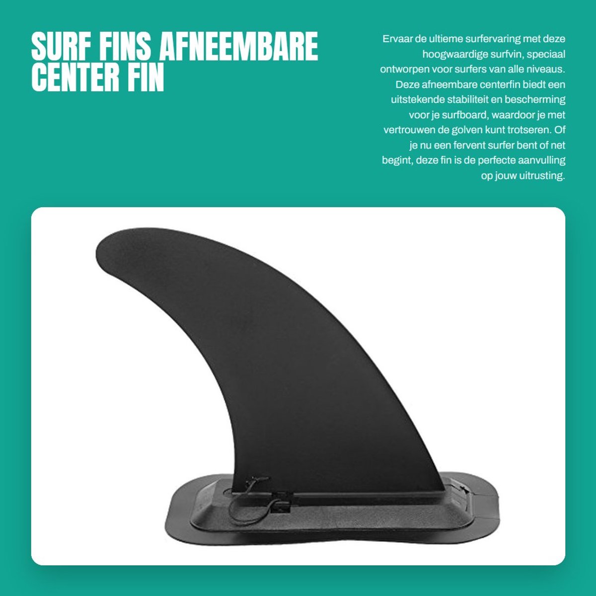 Dailygoods- Surfvin Slagvast - Afneembaar Ontwerp - PVC - Bevestigingsclip - Slide/Lock Fin-box - Bescherming tegen Stoten - Vin