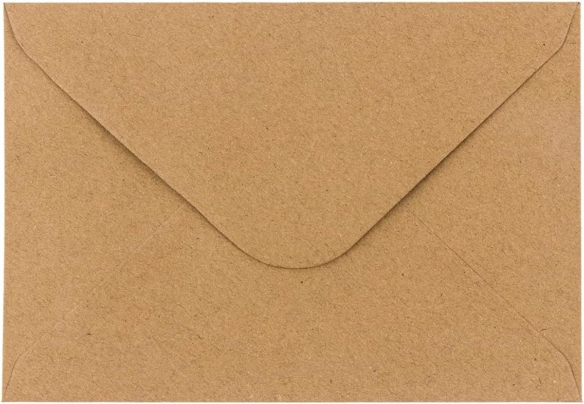 Thijox - Kraftpapier Enveloppen 100 Stuks | Hoge Kwaliteit 110 g/m² | Enveloppen voor Wenskaarten, Uitnodigingen, Verjaardagskaarten (DIN lang 11,4 x