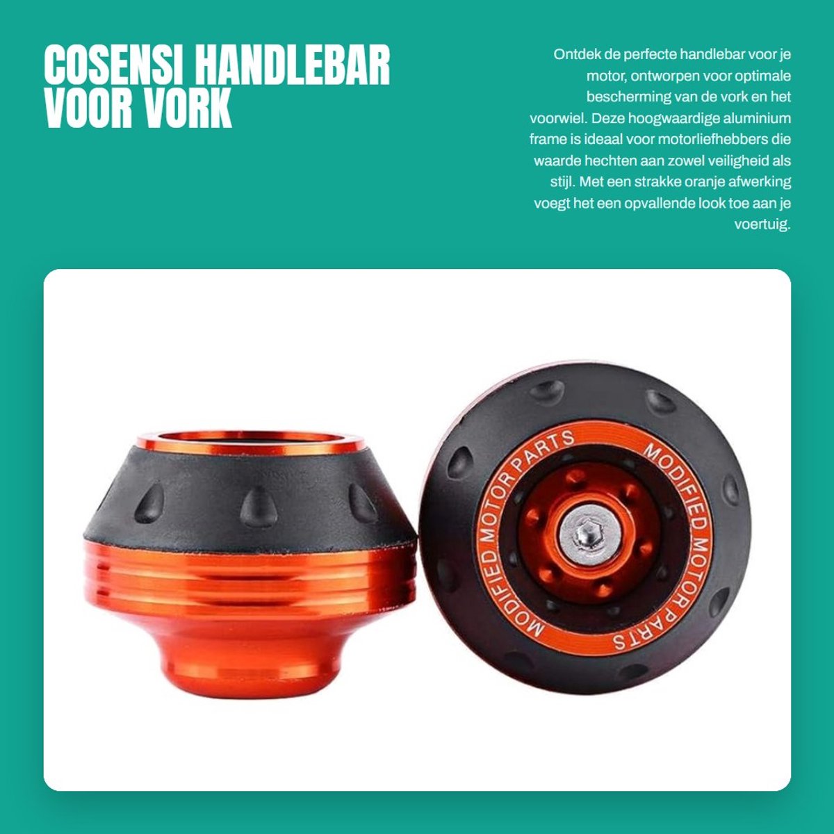 Dailygoods- Motorfietsbescherming CNC-Aluminium - Stuur voor Vork - Vork-Frameschuiver - Voorwiel Bescherming - 1 Paar - Eenvoudig te Installeren - Vorkschuiver