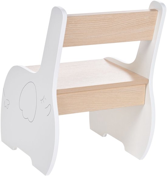 LOYD - Kindertafel met 2 stoeltjes - Lichthout/Wit - MDF — afbeelding 5