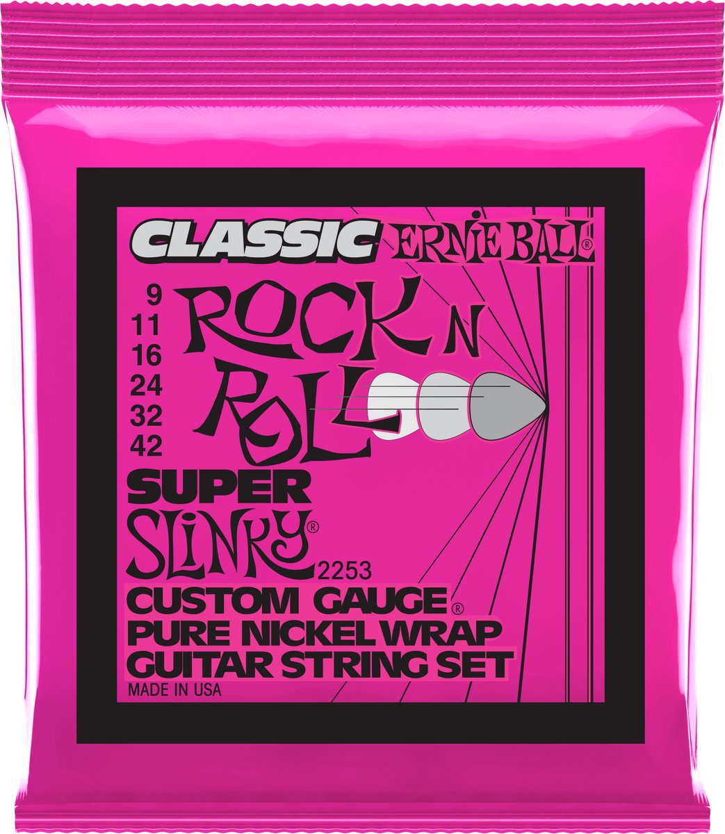 Ernie Ball Slinky Classic Rock'n'Roll - Gitaarsnaren - Super Slinky - 09-42 - Nickel Wound